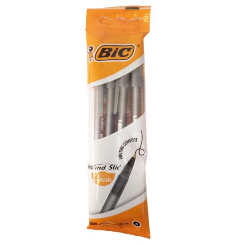 Ручки BIC, шариковые, чёрные, 4 шт.(цена за упаковку), BIC-944177