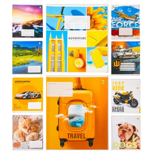 Зошит 24 арк.лінія Тверда 24ЛВ1 МІКС, 20 шт в упак, TE22307