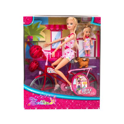 Велосипед для ляльки , лялька міні, собачка розмір іграшки 29 см, 7T-68194 Велосипед для ляльки , лялька міні, собачка розмір іграшки 29 см, 7T-68194