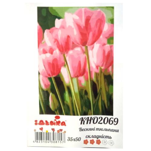 Набор для росписи по номерам "Весенние тюльпаны", 35х50 см, ID-KHO2069