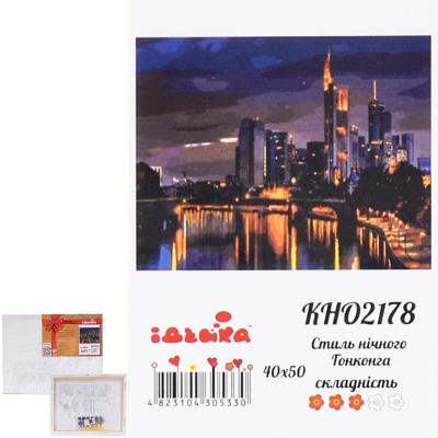 Набор для росписи по номерам "Стиль ночного Гонконга", 40х50 см, ID-KHO2178
