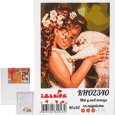 Набор для росписи по номерам "Мой любимец", 40х50 см, ID-KHO2340