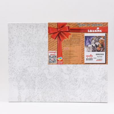 Набор для росписи по номерам "Пара волков", 40х50 см, ID-KHO2434