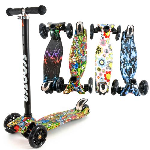 Самокат, 6 цветов, 4 кол., в кор-ке, 190225