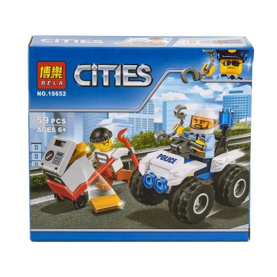 Конструктор BELA Cities "Полицейский квадроцикл", 59 деталей, 10652