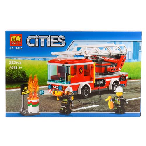 Конструктор BELA Cities "Пожарный грузовик с лестницей", 225 деталей, 10828