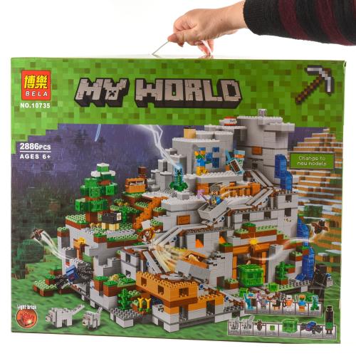 Конструктор BELA Minecraft "Горная пещера", 2886 деталей, 10735