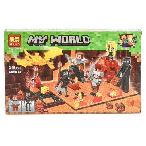 Конструктор BELA Minecraft "Нападение в нижнем мире", 215 деталей, 10963