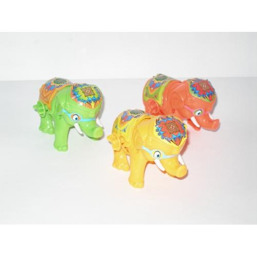 Слон заводной, 3 цвета, в кульке, 1818-2
