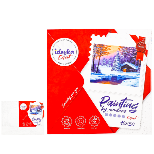 Набір для розпису по номерам "Зимова тиша", ID-KHO2870 Набір для розпису по номерам "Зимова тиша", ID-KHO2870