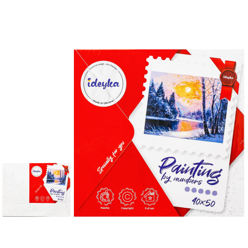 Набір для розпису по номерам "Зимовий вечір", ID-KHO2872 Набір для розпису по номерам "Зимовий вечір", ID-KHO2872