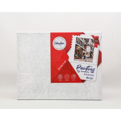 Набір для розпису по номерах "Гуляючи новорічними вуличками", ID-KHO3582 Набір для розпису по номерах "Гуляючи новорічними вуличками", ID-KHO3582