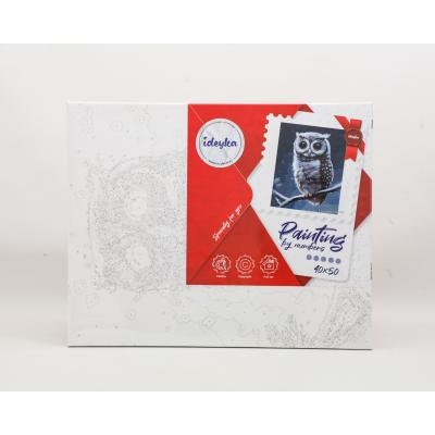 Набір для розпису по номерах Тварини, птахи "Лісова совушка", ID-KHO4457 Набір для розпису по номерах Тварини, птахи "Лісова совушка", ID-KHO4457