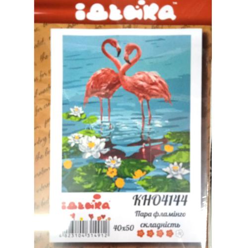 Набор для росписи по номерам "Пара фламинго", 40х50 см, ID-KHO4144