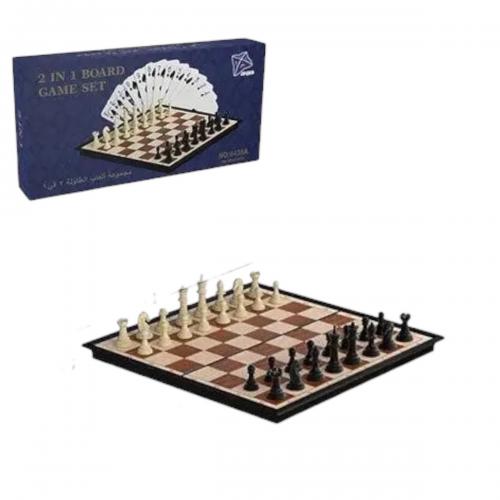 Настільна гра шахмати,карти,у короб.21*10,5*3см, 8438A