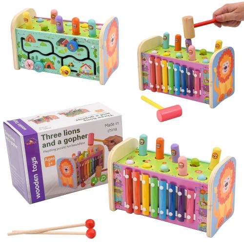 Деревянная стучалка + ксилофон, SL-413-6