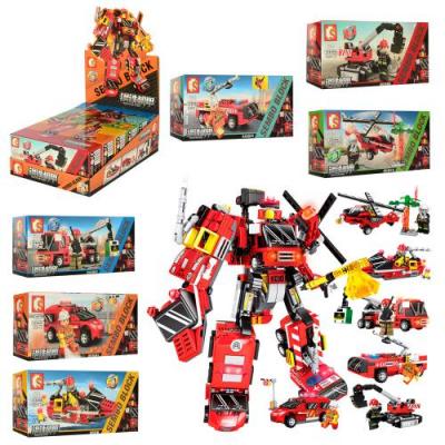 Конструктор пожарная техника (98 деталей), 103093-103098