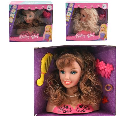 Голова для зачісок, 20 см, 3 види, в кор-ці, 1322-7-9-8 Голова для зачісок, 20 см, 3 види, в кор-ці, 1322-7-9-8