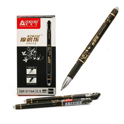 Ручка пиши-стирай гелева колір чорний 12 шт в упак., GP-3176A