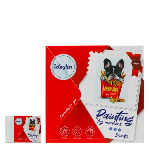 Набор для росписи "Маленький бульдог", ID-KHO4302 Набор для росписи "Маленький бульдог", ID-KHO4302
