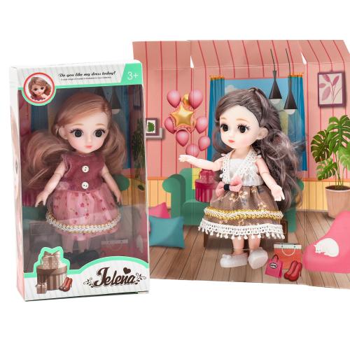 Лялька шарнірна, 3 види, в кор-ці, 65001A-B