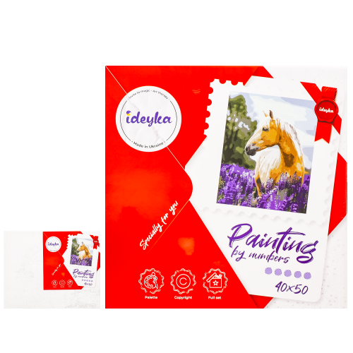 Набір для розпису по номерах "Прогулянка лавандовим полем", ID-KHO4392 Набір для розпису по номерах "Прогулянка лавандовим полем", ID-KHO4392