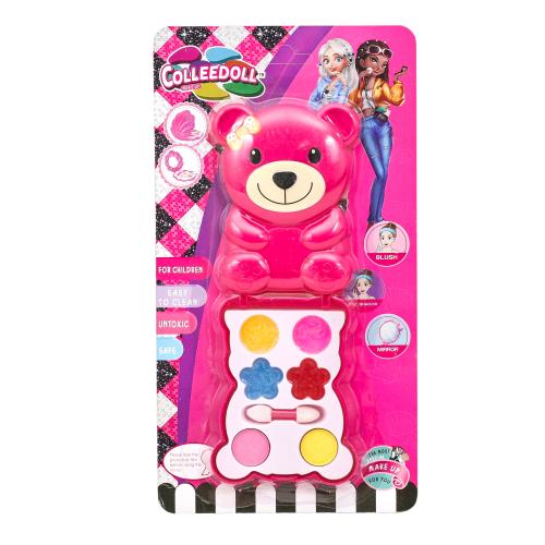 Косметика ведмедик, тіні, блиск, пензлик, на листі, 9166A Косметика ведмедик, тіні, блиск, пензлик, на листі, 9166A