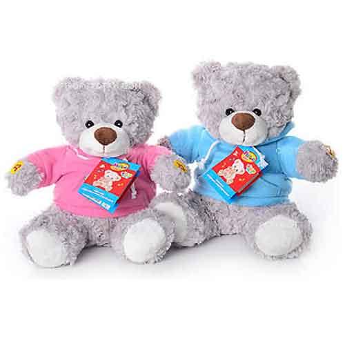 Мишка, музыкальный, 2 цвета, в кульке, MP 0893