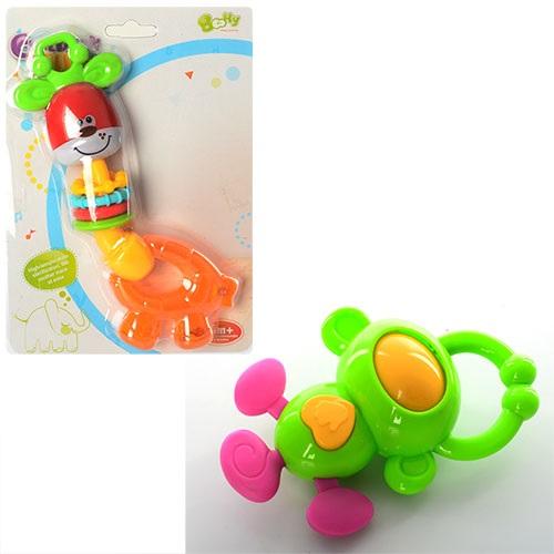 Погремушка-прорезыватель, 2 вида, на листе, N5112-15 Погремушка-прорезыватель, 2 вида, на листе, N5112-15