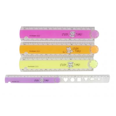 Лінійка пластикова 30 см. Складається навпіл