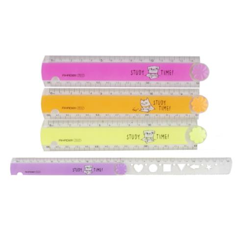 Лінійка пластикова 30 см. Складається навпіл, AH-7517