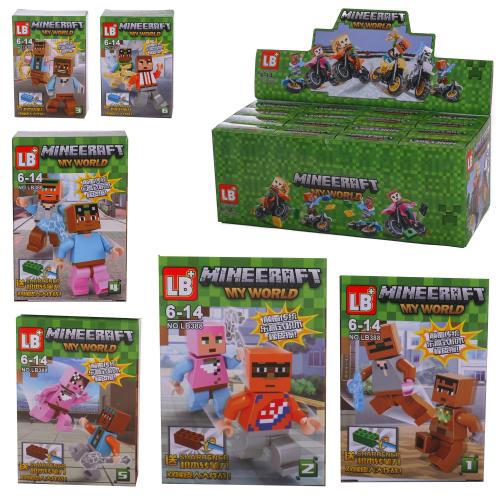 Конструктор Minecraft, микс видов, в дисплее (мал.), LB388-1 Конструктор Minecraft, микс видов, в дисплее (мал.), LB388-1