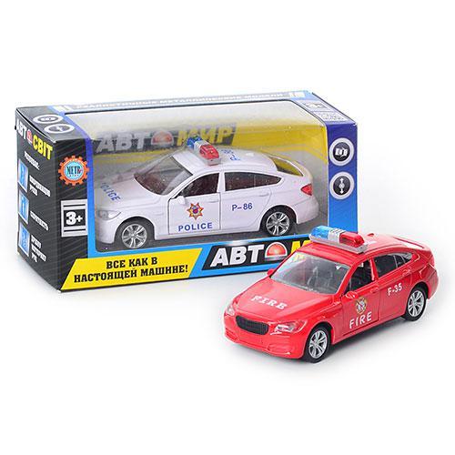 Полицейская машина, металл, микс цветов, в кор-ке, 616-7 FPW
