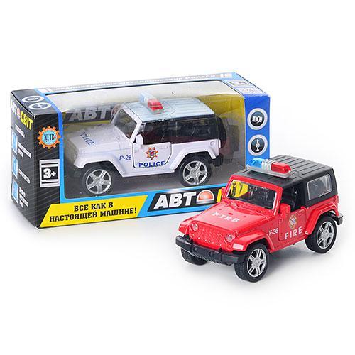 Полицейская машина, металл, микс цветов, в кор-ке, 616-9 FPW