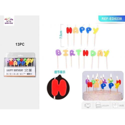Набір свічок для торта "Happy BIRTHDAY", ED0238