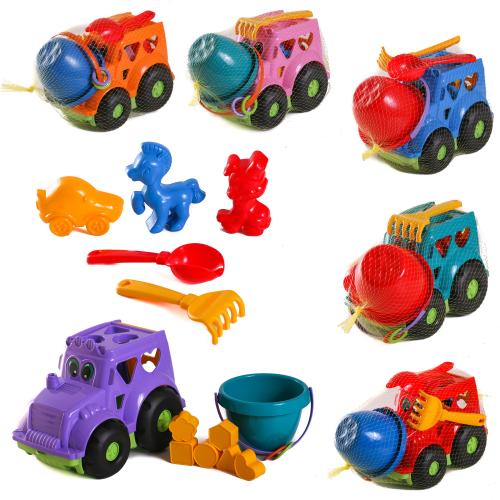 Трактор, сортер, микс цветов, в сетке, CP 0343