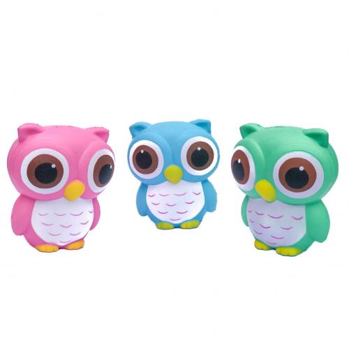 Сквиш "Сова", микс видов, в кульке, SM-1890 Сквиш "Сова", микс видов, в кульке, SM-1890