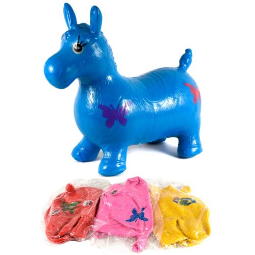 Прыгун резиновый, лошадка, микс цветов, в кульке, RB190706