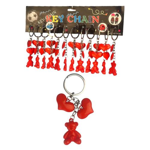 Брелок для ключів "Серця та ведмедик", MA25-829 Брелок для ключів "Серця та ведмедик", MA25-829