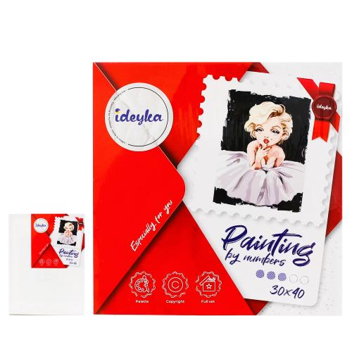 Набор для росписи по номерам "Откровенная Мэрилин", ID-KHO4855 Набор для росписи по номерам "Откровенная Мэрилин", ID-KHO4855