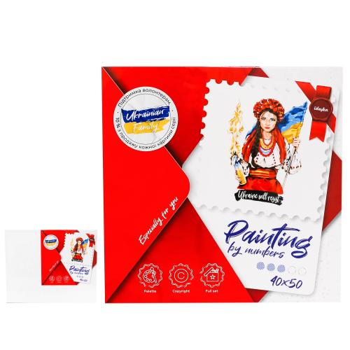 Набор для росписи по номерам "Девушка с бандеровской полосой", ID-KHO4862