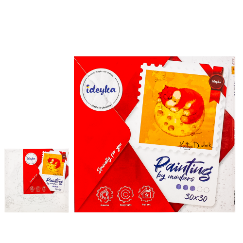 Набір для розпису по номерах. "Руді сни" 30х30см , ID-KHO4283 Набір для розпису по номерах. "Руді сни" 30х30см , ID-KHO4283