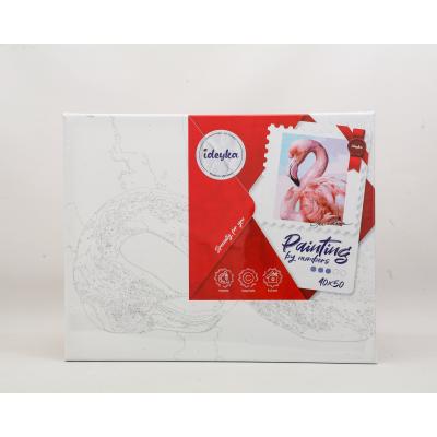 Набір для розпису по номерах Тварини, птахи "Рожевий фламінго" , ID-KHO4397 Набір для розпису по номерах Тварини, птахи "Рожевий фламінго" , ID-KHO4397