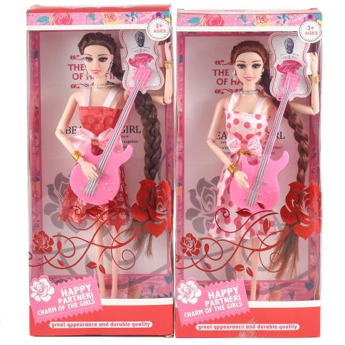 Лялька з гітарою, шарнірні руки, в кор-ці, 1036B