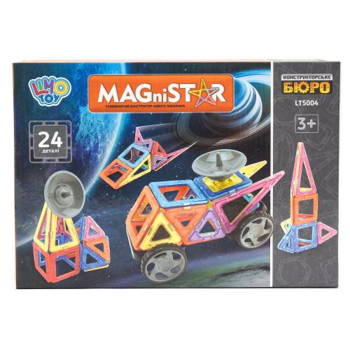 Конструктор магнитный, 24 детали, LT5004
