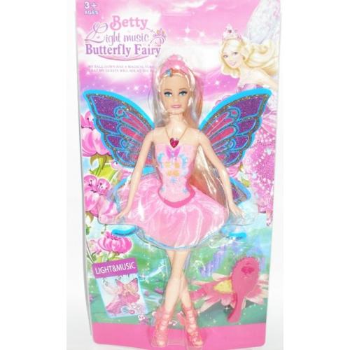 Лялька з крилами, 30 см, муз, світл, бат(табл), лист, 113-1-1