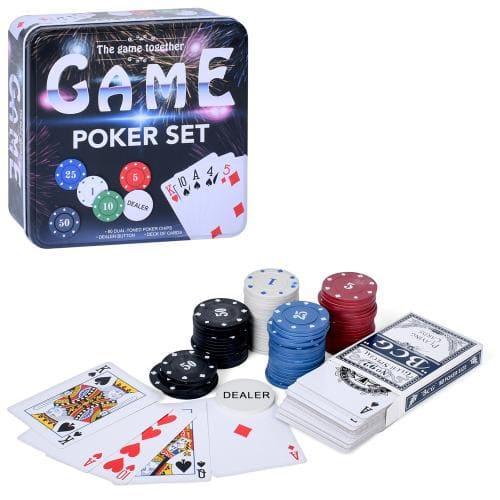 Настільна гра "Покер" фішки 80 шт з номіналом, карти, TD202315 Настільна гра "Покер" фішки 80 шт з номіналом, карти, TD202315