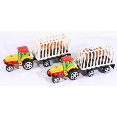 Трактор с прицепом, инерц-й, в слюде, A 9001