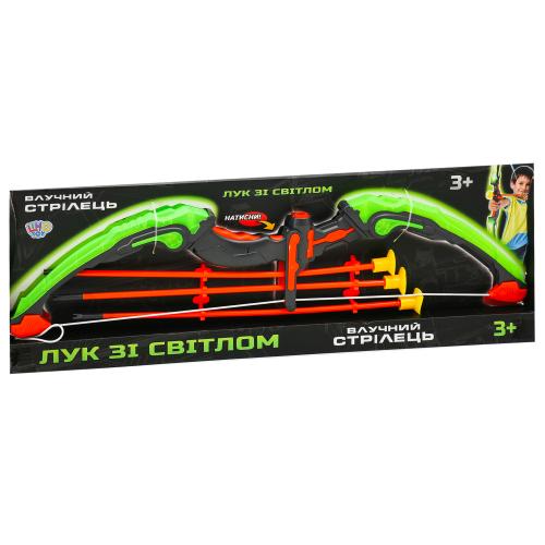 Лук 62-15см, стрелы на присосках 3шт, M 0034 Лук 62-15см, стрелы на присосках 3шт, M 0034