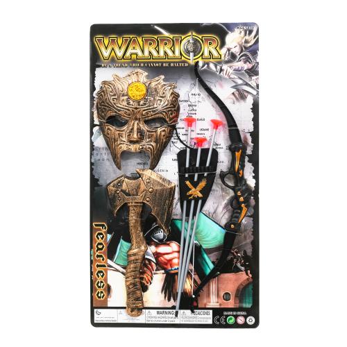 Набір зі зброєю маска, сокира, цибуля, стріли 3шт, 1688-96